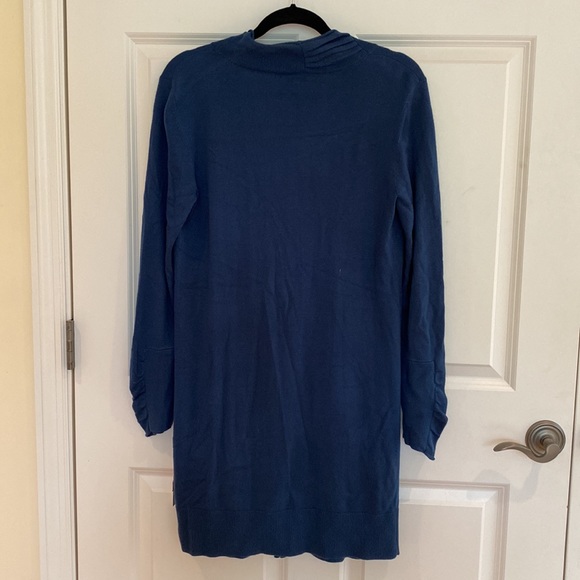Adrianna Papell Slate Blue Long Cardigan Sweater - Picture 4 of 5